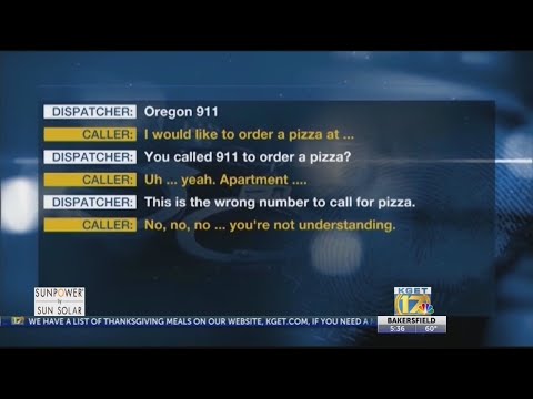 Une femme commande une pizza à la police