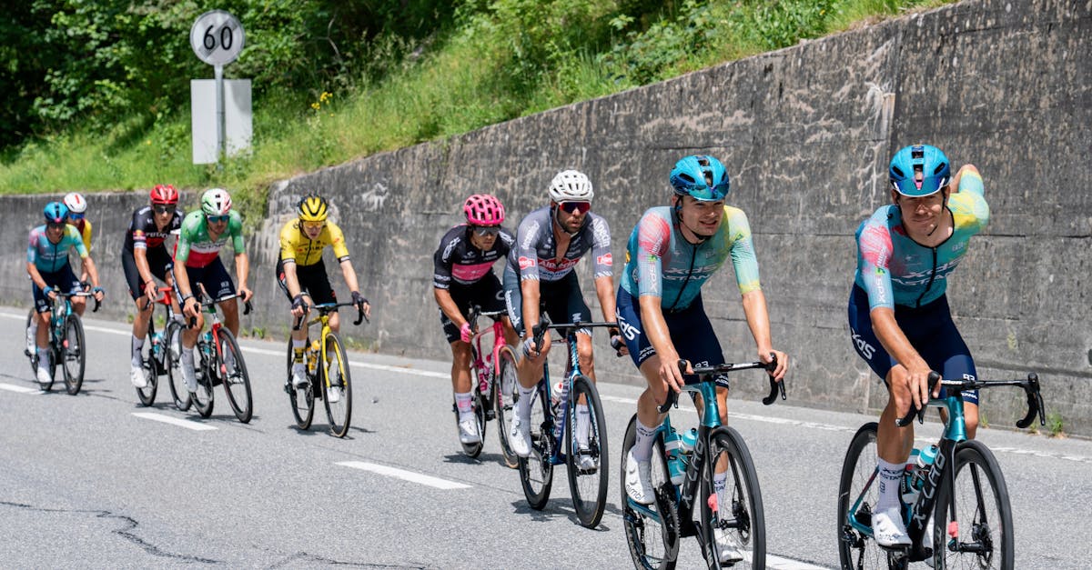 Professional cyclist climbing a mountain pass during a stage race